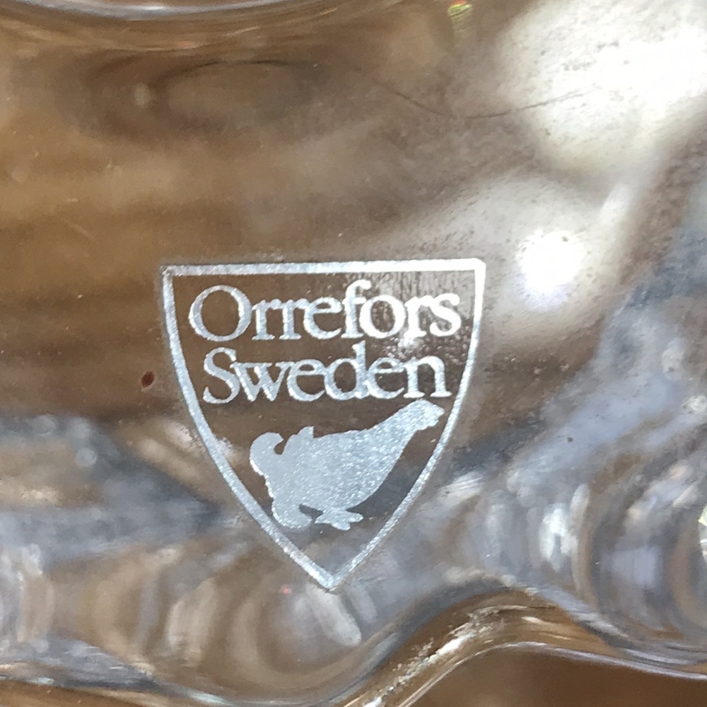 Orrefors Swedish ICEBERG Crystal Candle Holder Vintage 3” Icy Textured … - Picture 6 of 7